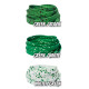 Green White Cement Flat Laces-For SB Jordan 4- AJ 4-